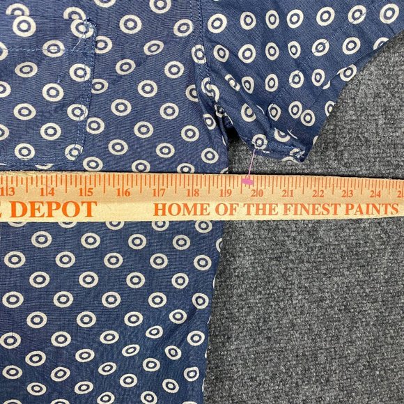 Of All Threads Button Up Shirt Men's Small Short Sleeve Blue Cotton Blend S - Picture 4 of 8